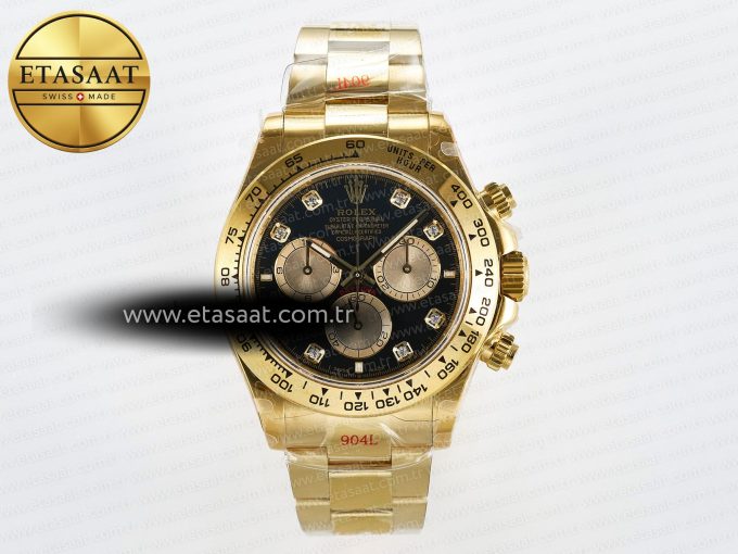 Rolex Daytona 126508 Diamonds YG Braclet SH4131 - Görsel 3