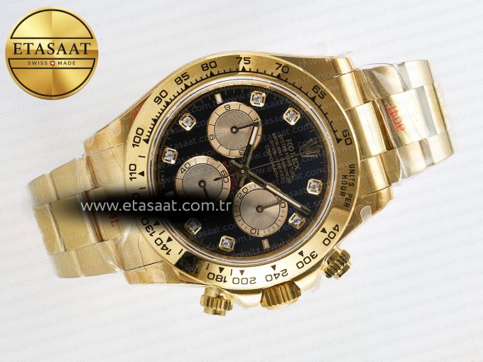 Rolex Daytona 126508 Diamonds YG Braclet SH4131 - Görsel 8