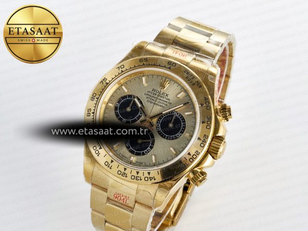 Daytona 126508 QF 1:1 Best Edition YG/Black Dial on YG Braclet SH4131 V5 (48 Hours Power Reserve)