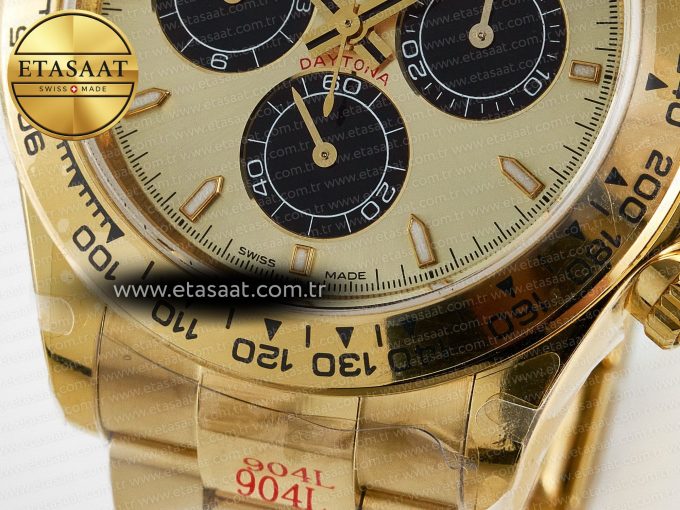 Daytona 126508 QF 1:1 Best Edition YG/Black Dial on YG Braclet SH4131 V5 (48 Hours Power Reserve) - Görsel 13