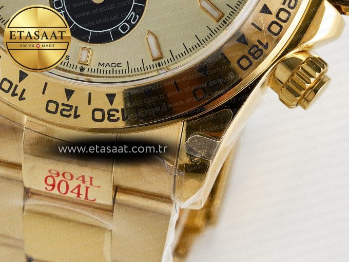 Daytona 126508 QF 1:1 Best Edition YG/Black Dial on YG Braclet SH4131 V5 (48 Hours Power Reserve) - Görsel 14
