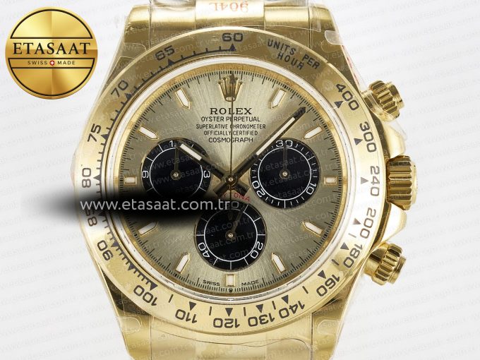 Daytona 126508 QF 1:1 Best Edition YG/Black Dial on YG Braclet SH4131 V5 (48 Hours Power Reserve) - Görsel 4