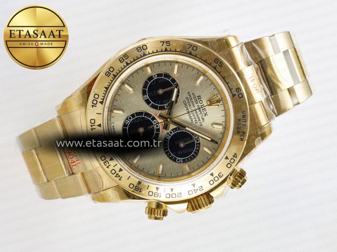 Daytona 126508 QF 1:1 Best Edition YG/Black Dial on YG Braclet SH4131 V5 (48 Hours Power Reserve) - Görsel 8