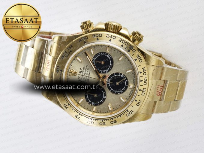 Daytona 126508 QF 1:1 Best Edition YG/Black Dial on YG Braclet SH4131 V5 (48 Hours Power Reserve) - Görsel 9