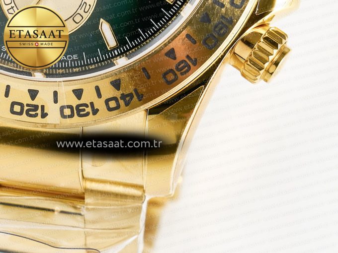 Daytona 126508 YG APSF 1:1 Best Edition Green Dial Stick Markers On 904L YG Bracelet SH4131 - Görsel 14