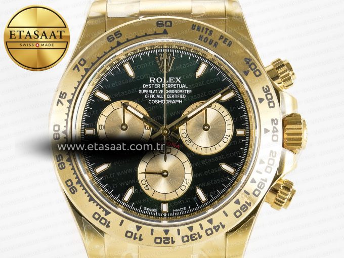 Daytona 126508 YG APSF 1:1 Best Edition Green Dial Stick Markers On 904L YG Bracelet SH4131 - Görsel 4