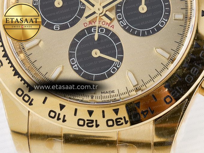 Daytona 126508 YG Clean 1:1 Best Edition YG/Black Dial on YG Bracelet Super Clone DD4131 - Görsel 12