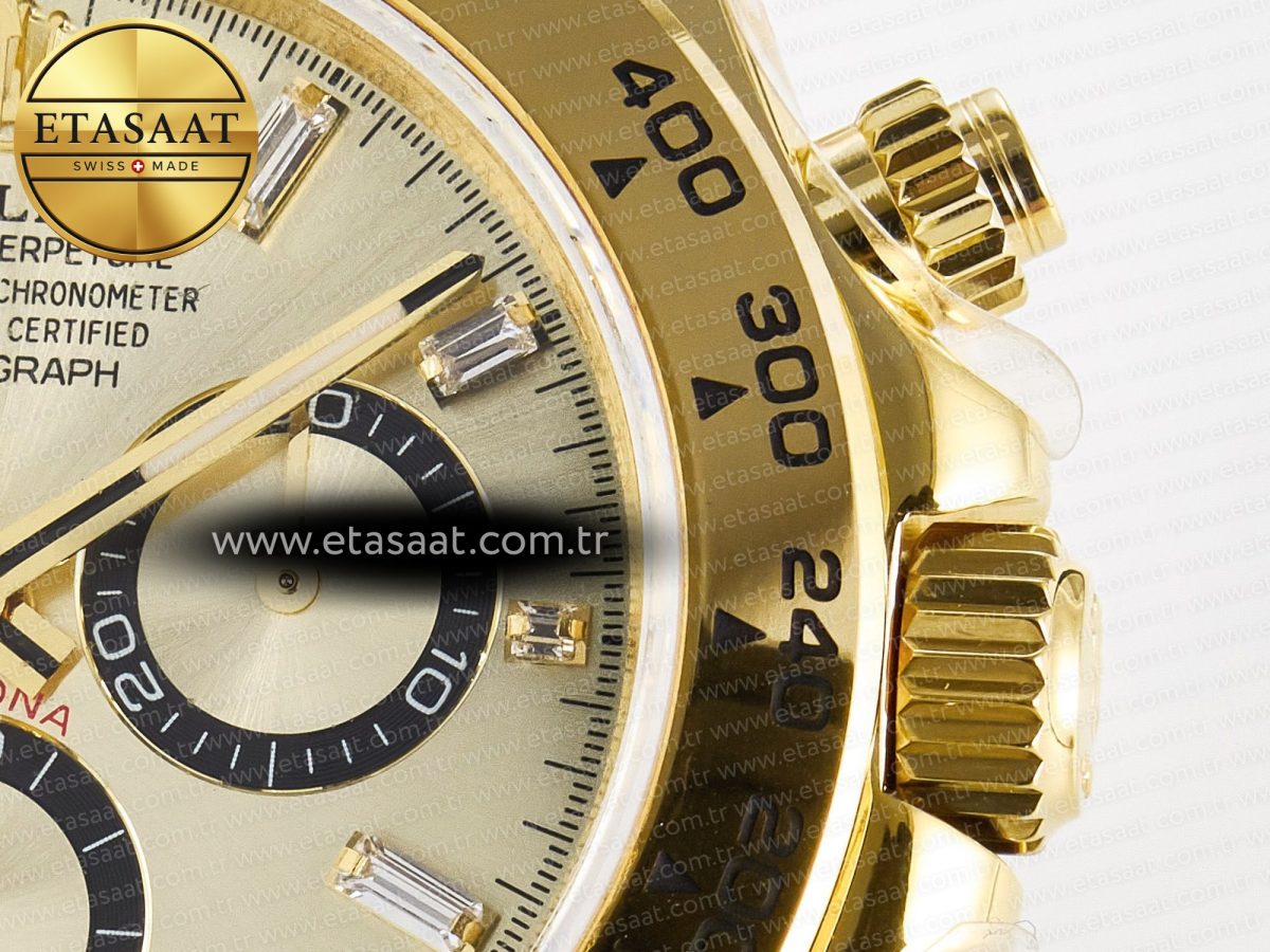 Daytona 126508 YG QF 1:1 Best Edition YG/Black Dial Crystal Markers On YG Bracelet SH4131 V6 (Gain Weight) - Görsel 11