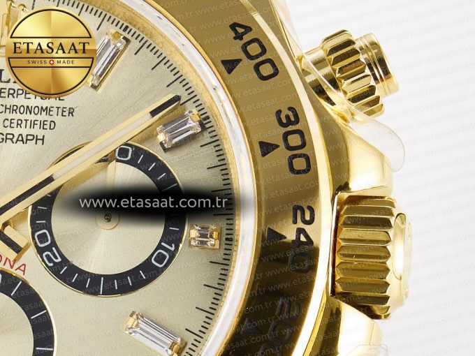 Daytona 126508 YG QF 1:1 Best Edition YG/Black Dial Crystal Markers On YG Bracelet SH4131 V6 (Gain Weight) - Görsel 11