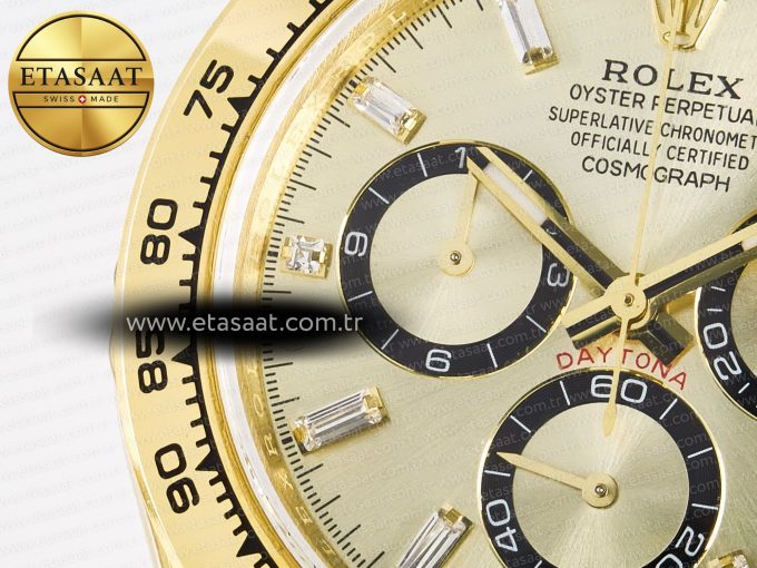 Daytona 126508 YG QF 1:1 Best Edition YG/Black Dial Crystal Markers On YG Bracelet SH4131 V6 (Gain Weight) - Görsel 13