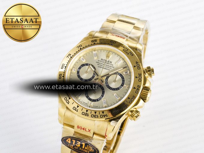 Daytona 126508 YG QF 1:1 Best Edition YG/Black Dial Crystal Markers On YG Bracelet SH4131 V6 (Gain Weight) - Görsel 2