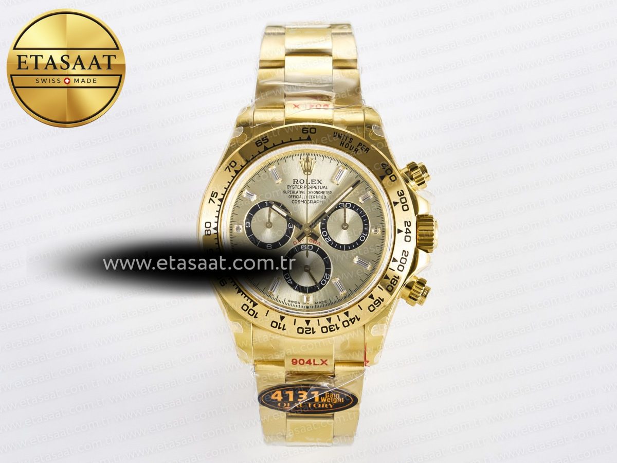 Daytona 126508 YG QF 1:1 Best Edition YG/Black Dial Crystal Markers On YG Bracelet SH4131 V6 (Gain Weight) - Görsel 3