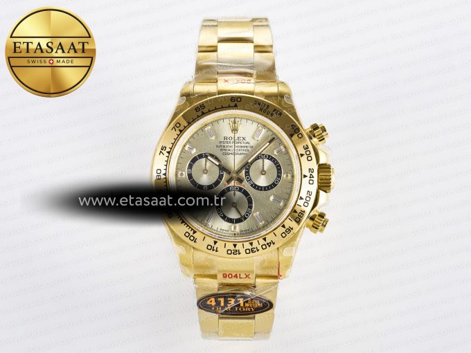 Daytona 126508 YG QF 1:1 Best Edition YG/Black Dial Crystal Markers On YG Bracelet SH4131 V6 (Gain Weight) - Görsel 3