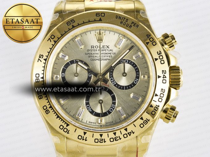 Daytona 126508 YG QF 1:1 Best Edition YG/Black Dial Crystal Markers On YG Bracelet SH4131 V6 (Gain Weight) - Görsel 4