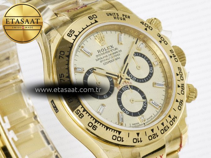 Daytona 126508 YG QF 1:1 Best Edition YG/Black Dial Crystal Markers On YG Bracelet SH4131 V6 (Gain Weight) - Görsel 5
