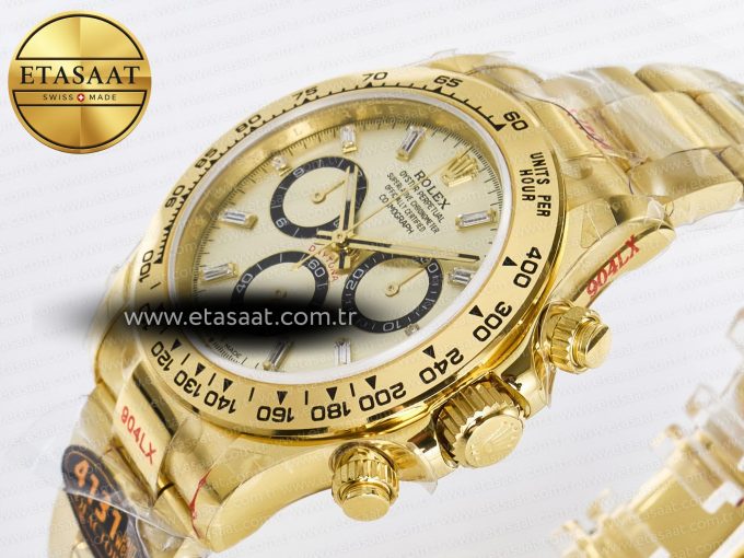 Daytona 126508 YG QF 1:1 Best Edition YG/Black Dial Crystal Markers On YG Bracelet SH4131 V6 (Gain Weight) - Görsel 6