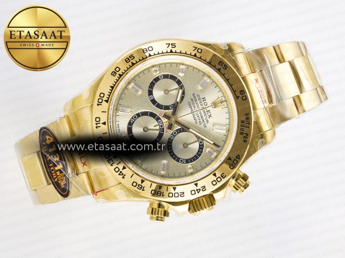 Daytona 126508 YG QF 1:1 Best Edition YG/Black Dial Crystal Markers On YG Bracelet SH4131 V6 (Gain Weight) - Görsel 8