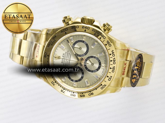 Daytona 126508 YG QF 1:1 Best Edition YG/Black Dial Crystal Markers On YG Bracelet SH4131 V6 (Gain Weight) - Görsel 9