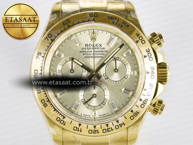 Daytona 126508 YG QF 1:1 Best Edition YG Dial Crystal Markers On YG Bracelet SH4131 V6 (Gain Weight) - Görsel 4