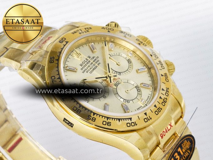 Daytona 126508 YG QF 1:1 Best Edition YG Dial Crystal Markers On YG Bracelet SH4131 V6 (Gain Weight) - Görsel 7