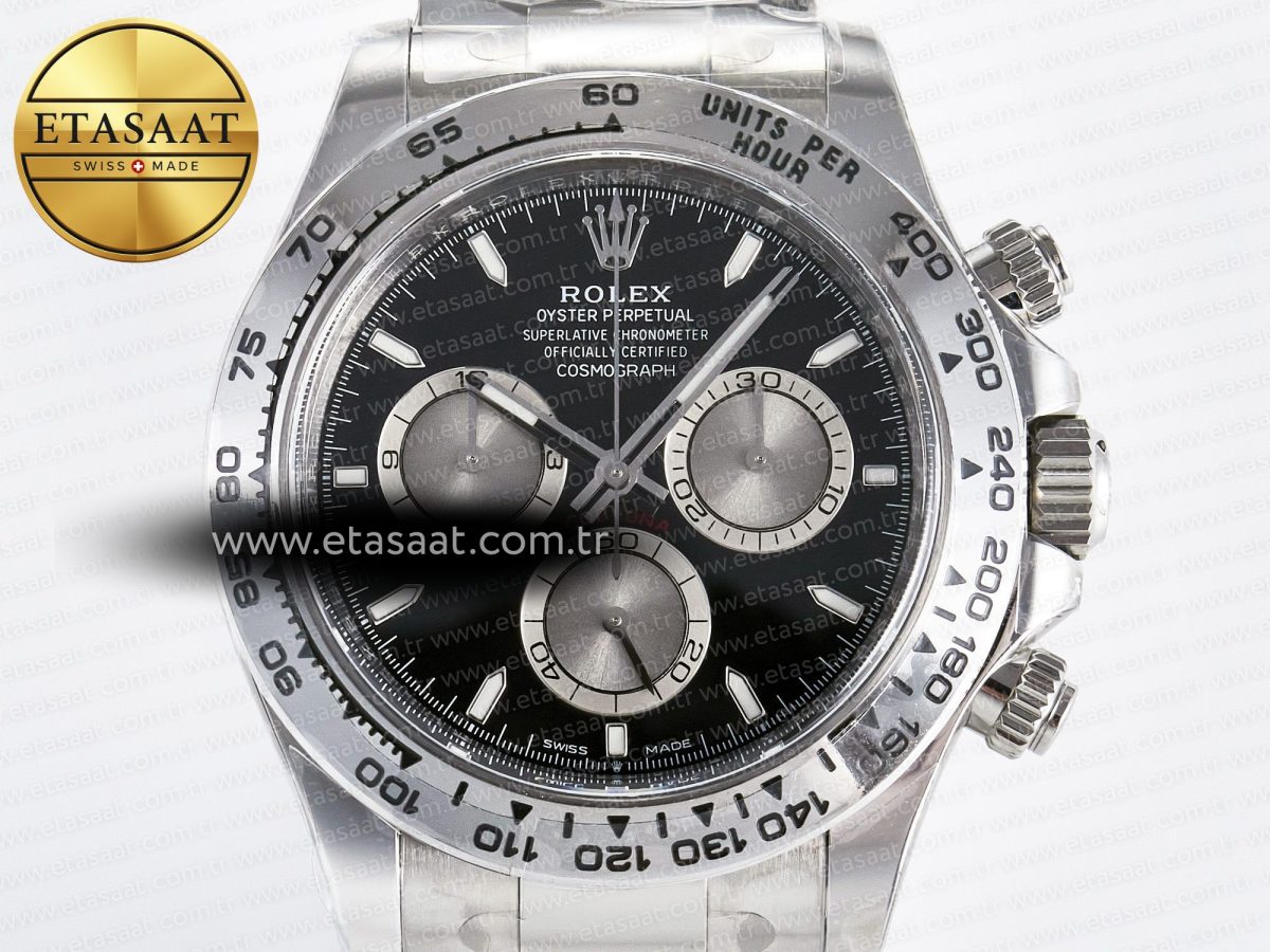 Daytona 126509 Clean 1:1 Best Edition Black/SS Dial on SS Bracelet SH4131 - Görsel 4