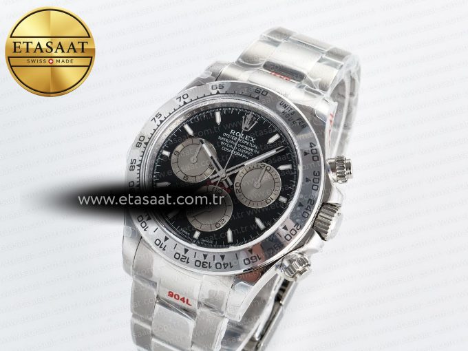 Daytona 126509 QF 1:1 Best Edition Black/Silver Dial on SS Braclet SH4131 V5 (48 Hours Power Reserve) - Görsel 1