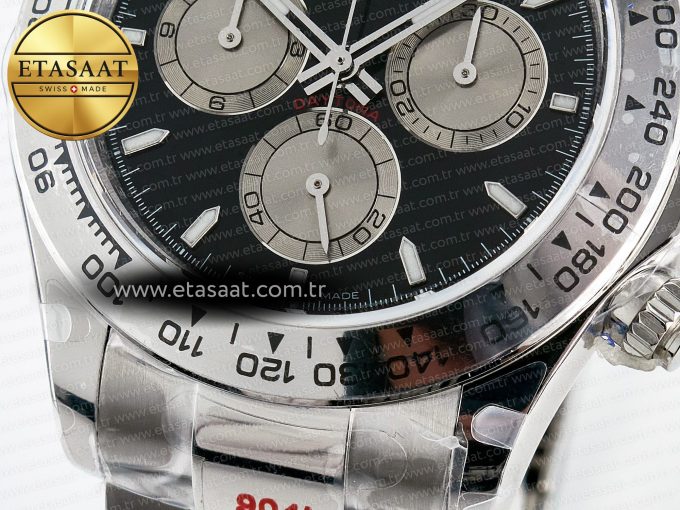 Daytona 126509 QF 1:1 Best Edition Black/Silver Dial on SS Braclet SH4131 V5 (48 Hours Power Reserve) - Görsel 12