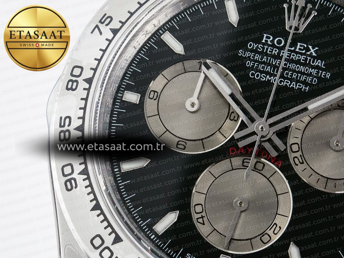 Daytona 126509 QF 1:1 Best Edition Black/Silver Dial on SS Braclet SH4131 V5 (48 Hours Power Reserve) - Görsel 13