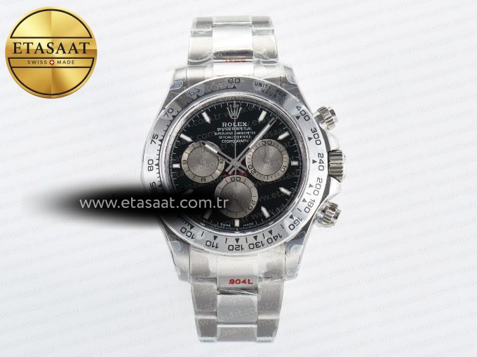 Daytona 126509 QF 1:1 Best Edition Black/Silver Dial on SS Braclet SH4131 V5 (48 Hours Power Reserve) - Görsel 3