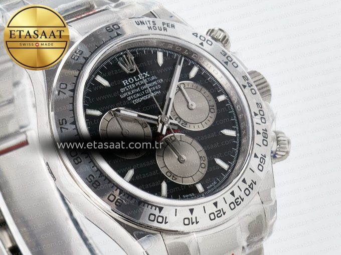 Daytona 126509 QF 1:1 Best Edition Black/Silver Dial on SS Braclet SH4131 V5 (48 Hours Power Reserve) - Görsel 5