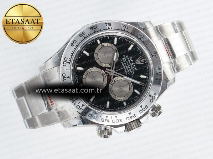 Daytona 126509 QF 1:1 Best Edition Black/Silver Dial on SS Braclet SH4131 V5 (48 Hours Power Reserve) - Görsel 8