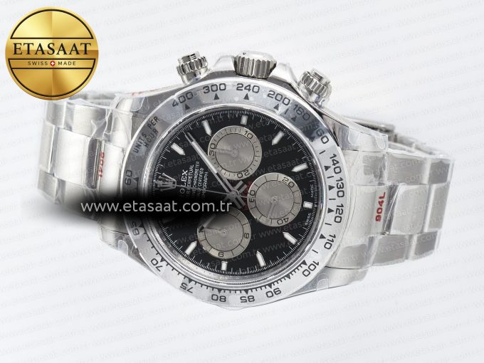 Daytona 126509 QF 1:1 Best Edition Black/Silver Dial on SS Braclet SH4131 V5 (48 Hours Power Reserve) - Görsel 9