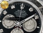 Daytona 126509 QF 1:1 Best Edition Black/Silver Diamonds Dial on SS Braclet SH4131 V5 (48 Hours Power Reserve) - Görsel 10