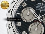 Daytona 126509 QF 1:1 Best Edition Black/Silver Diamonds Dial on SS Braclet SH4131 V5 (48 Hours Power Reserve) - Görsel 12