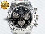 Daytona 126509 QF 1:1 Best Edition Black/Silver Diamonds Dial on SS Braclet SH4131 V5 (48 Hours Power Reserve) - Görsel 4