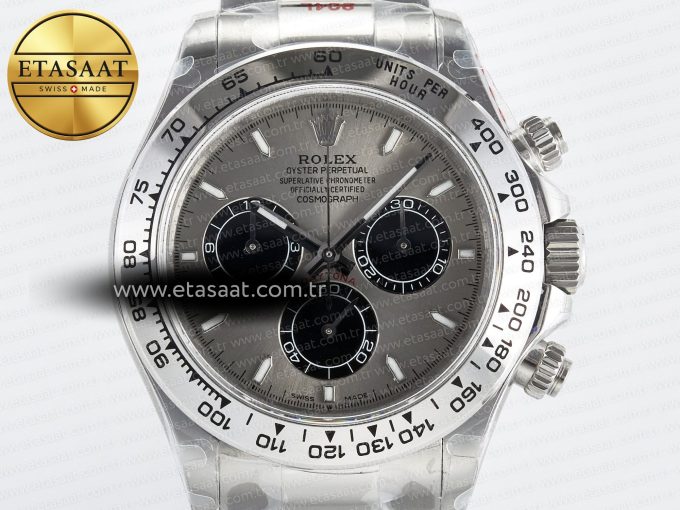 Daytona 126509 QF 1:1 Best Edition Gray/Black Dial on SS Braclet SH4131 V5 (48 Hours Power Reserve) - Görsel 4