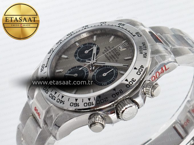 Daytona 126509 QF 1:1 Best Edition Gray/Black Dial on SS Braclet SH4131 V5 (48 Hours Power Reserve) - Görsel 6