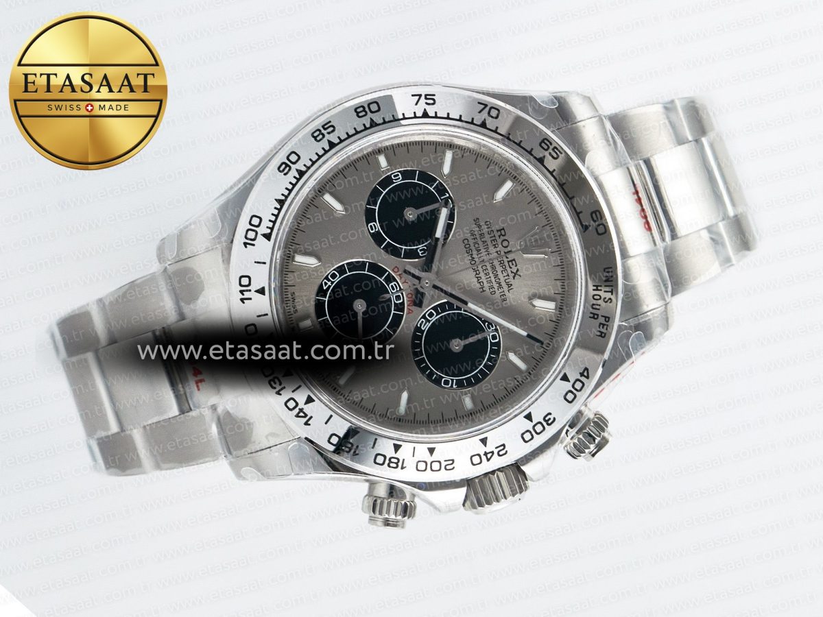 Daytona 126509 QF 1:1 Best Edition Gray/Black Dial on SS Braclet SH4131 V5 (48 Hours Power Reserve) - Görsel 8