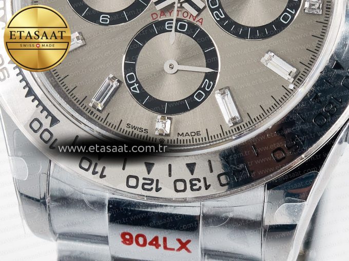 Daytona 126509 QF 1:1 Best Edition Gray Dia Crystal Marker on SS Bracelet SH4131 V6 (Gain Weight) - Görsel 12