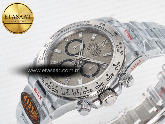 Daytona 126509 QF 1:1 Best Edition Gray Dia Crystal Marker on SS Bracelet SH4131 V6 (Gain Weight) - Görsel 6