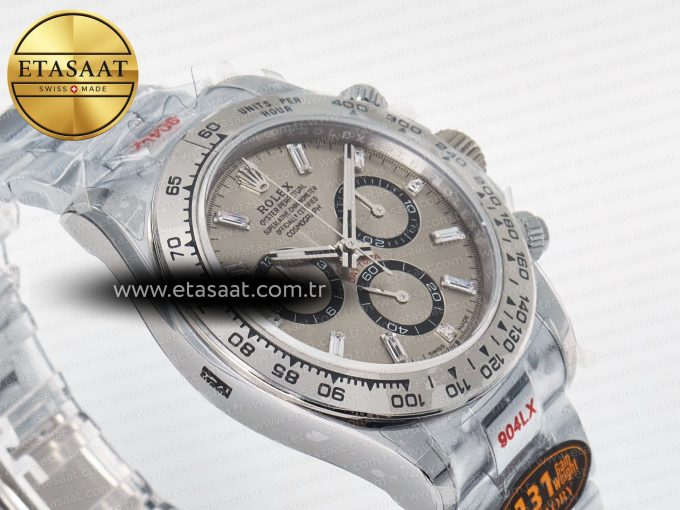 Daytona 126509 QF 1:1 Best Edition Gray Dia Crystal Marker on SS Bracelet SH4131 V6 (Gain Weight) - Görsel 7
