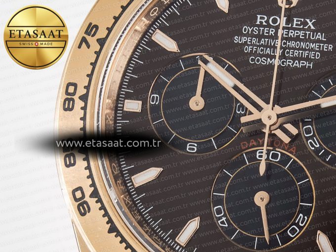 Daytona 126509 RG APSF 1:1 Best Edition Brown Dial Stick Markers on 904L RG Bracelet SH4131 - Görsel 12