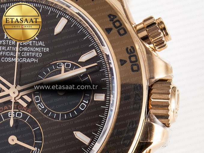 Daytona 126509 RG APSF 1:1 Best Edition Brown Dial Stick Markers on 904L RG Bracelet SH4131 - Görsel 13
