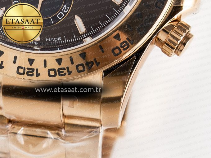 Daytona 126509 RG APSF 1:1 Best Edition Brown Dial Stick Markers on 904L RG Bracelet SH4131 - Görsel 14