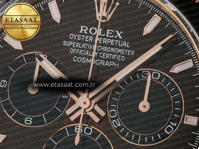 Daytona 126515 Gain Weight APSF 1:1 Best Edition Brown Dial Stick Markers on Oysterflex Strap SH4131 - Görsel 10