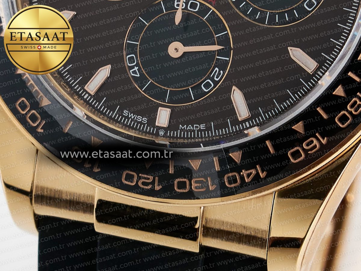 Daytona 126515 Gain Weight APSF 1:1 Best Edition Brown Dial Stick Markers on Oysterflex Strap SH4131 - Görsel 11