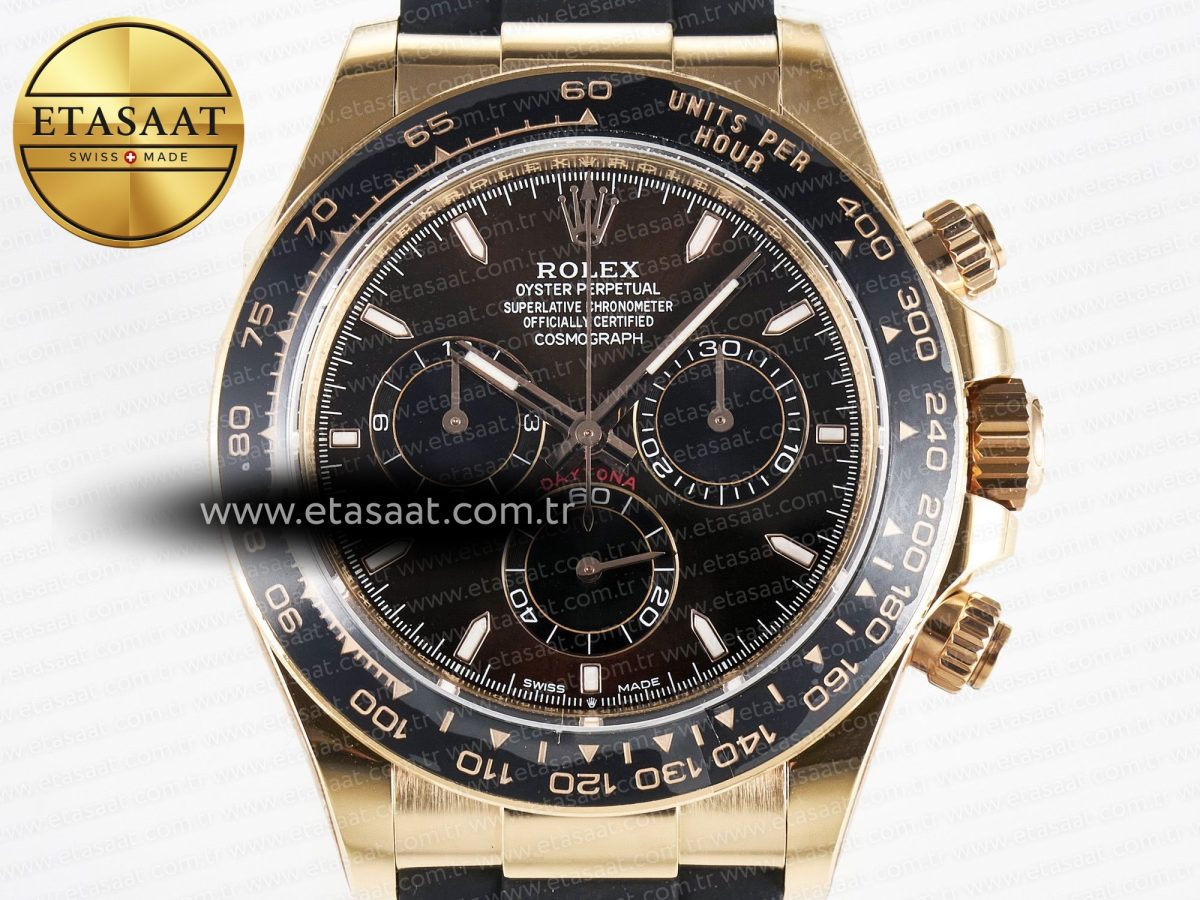 Daytona 126515 Gain Weight APSF 1:1 Best Edition Brown Dial Stick Markers on Oysterflex Strap SH4131 - Görsel 4