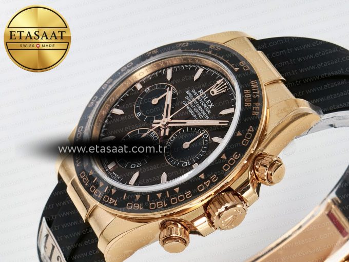 Daytona 126515 Gain Weight APSF 1:1 Best Edition Brown Dial Stick Markers on Oysterflex Strap SH4131 - Görsel 6