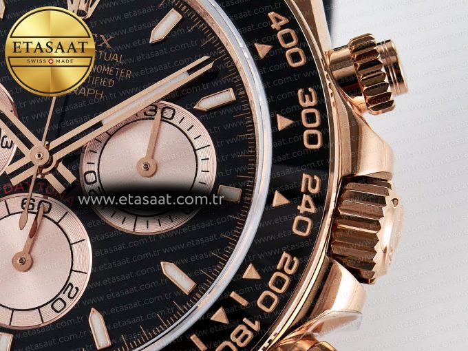 Daytona 126515 QF 1:1 Best Edition Black/RG Dial on Oysterflex Strap SH4131 V5 (48 Hours Power Reserve) - Görsel 11