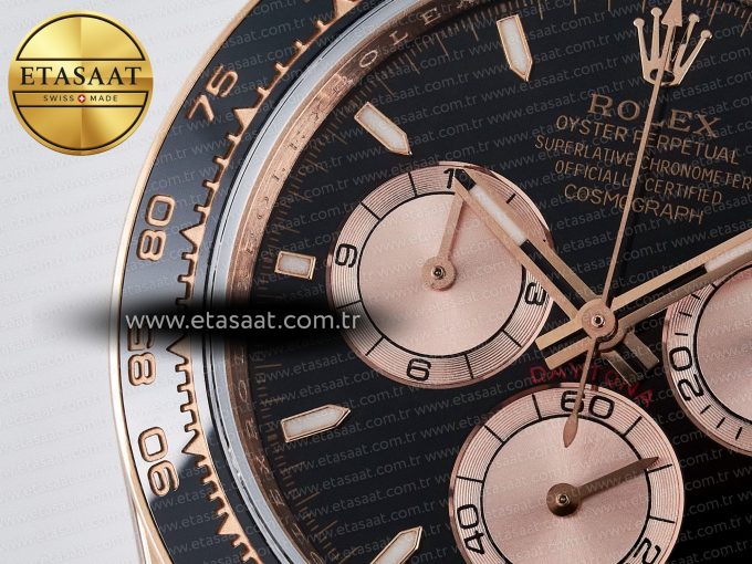 Daytona 126515 QF 1:1 Best Edition Black/RG Dial on Oysterflex Strap SH4131 V5 (48 Hours Power Reserve) - Görsel 12